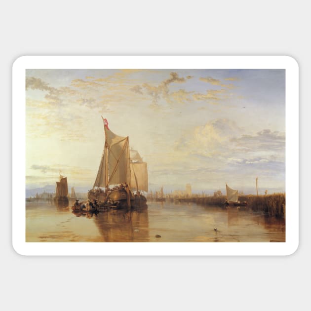 Dort or Dordrecht- The Dort Packet-Boat from Rotterdam Becalmed by J.M.W, Turner Sticker by Classic Art Stall